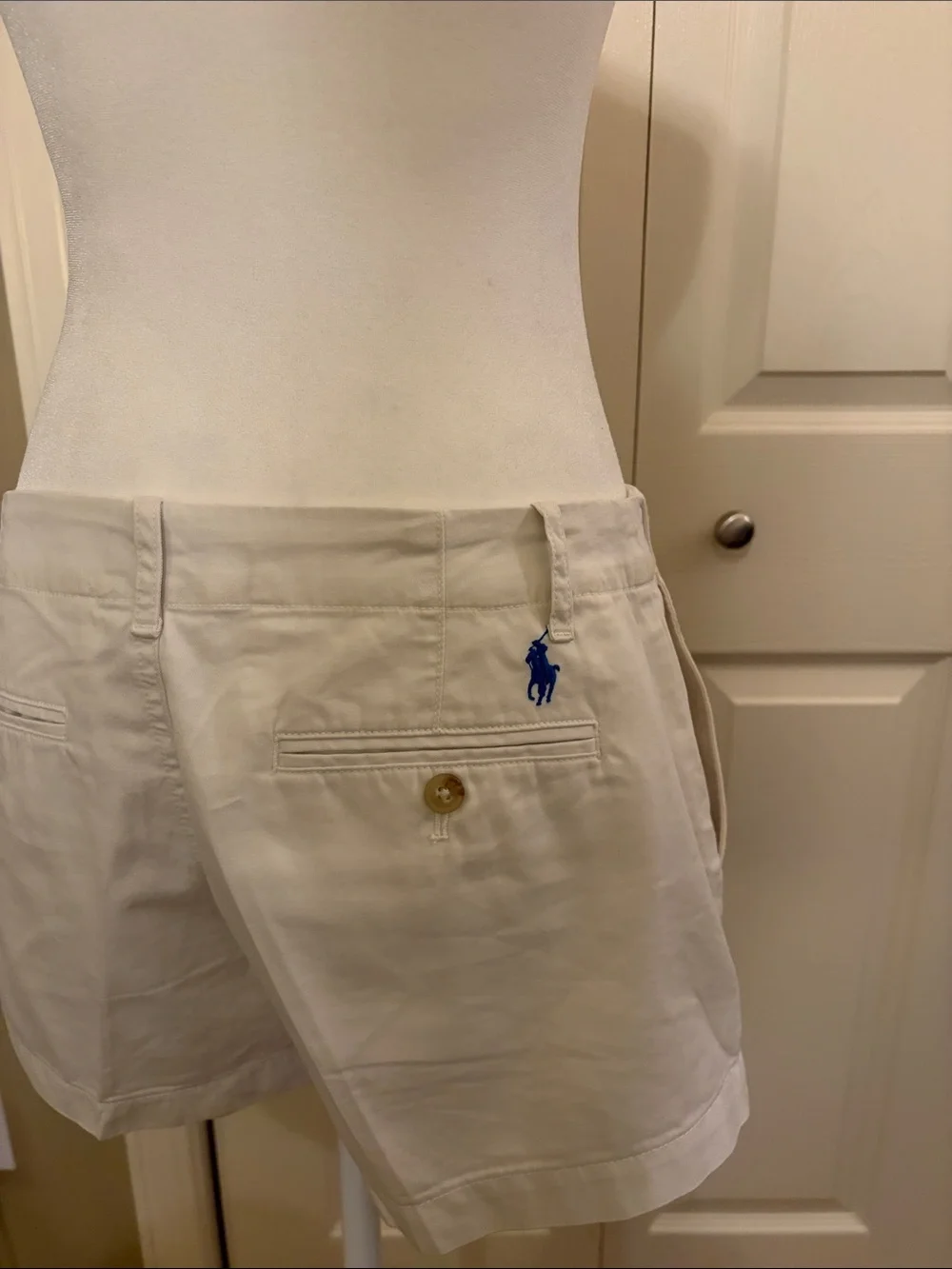 Polo by Ralph Lauren White Chino Shorts with Blue Pony